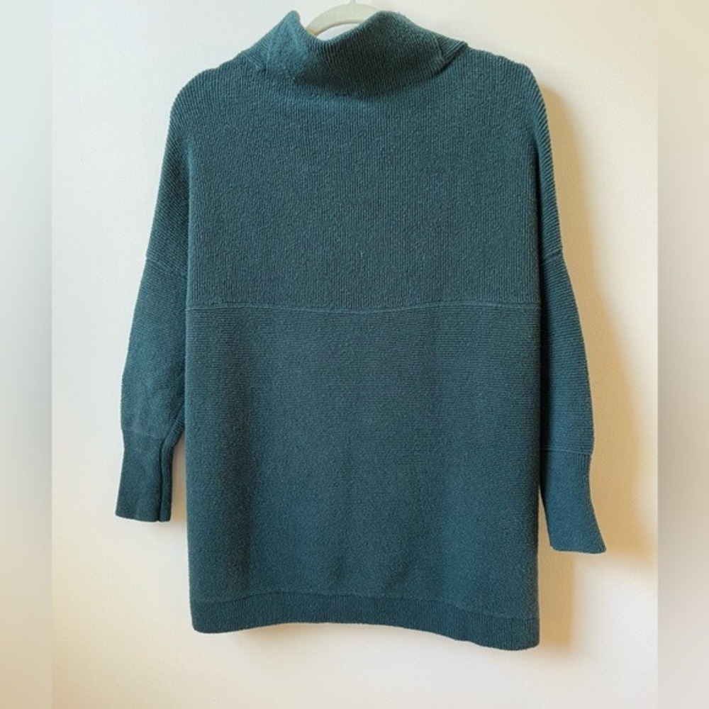 Free People Ottoman Slouchy Tunic Sweater Dress in Dark Turquoise - Picture 8 of 8